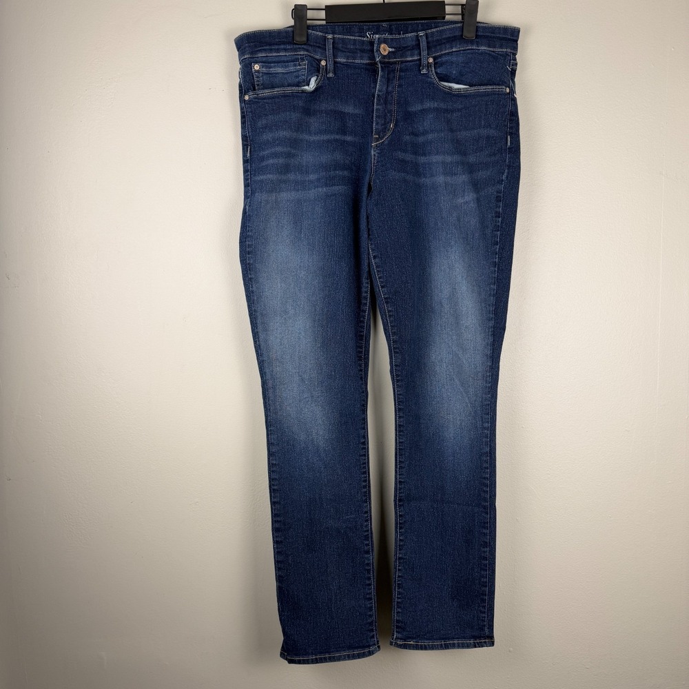 Signature Levi Strauss & Co.‎ Modern Slim Jeans Women 33X34 (34x28) Blue Stretch